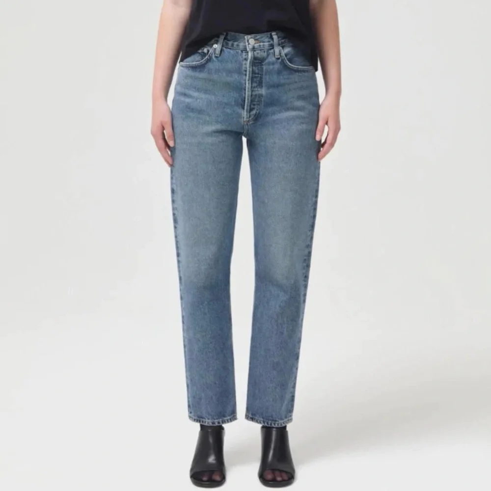 NWT Agolde 90s Pinch Waist High Rise Straight Jeans in Navigate Size 29 - Picture 1 of 11